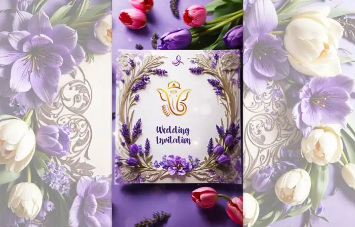Simple and Elegant 3D Floral Hindu Wedding Invitation Instagram Story
